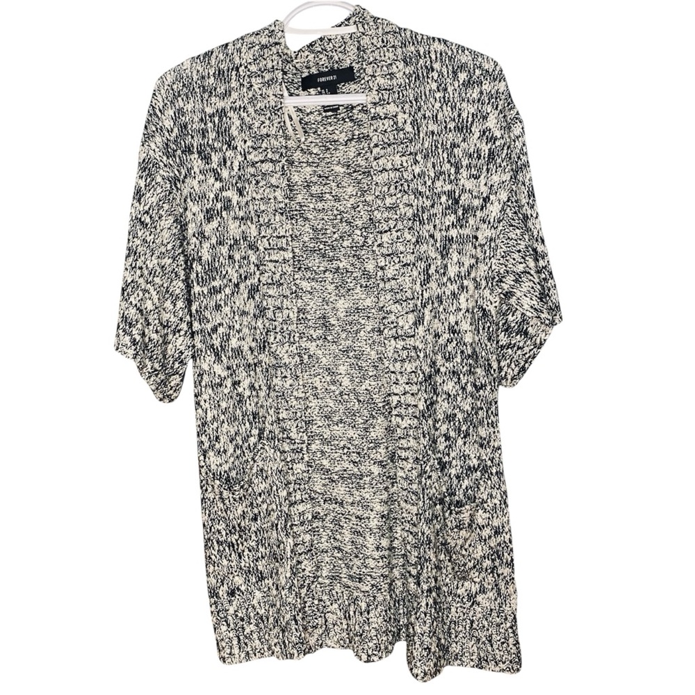 Forever 21 Open Front Knit Duster Cardigan